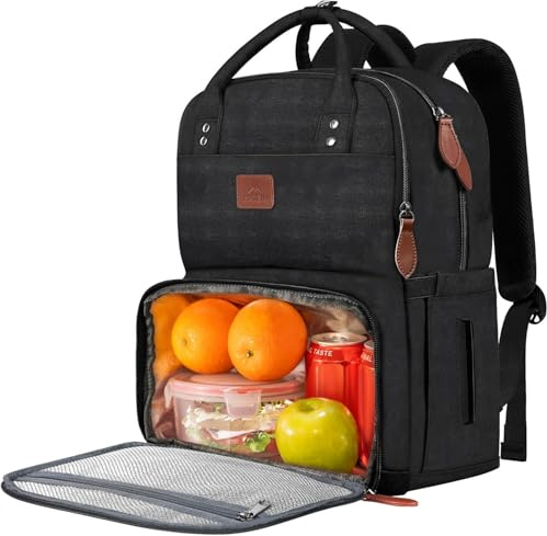 MATEIN Rucksack Damen mit Kühlfach, Laptop Rucksack Damen 17,3 Zoll | Wasserdicht Kühltasche Lunch Tasche Damen Reisen Arbeit