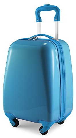 Hauptstadtkoffer - for Kids - Kindergepäck, Kinderkoffer, Hartschalenkoffer, Reise Trolley für Kinder, Handgepäck, 24 Liter, Cyanblau, Kindertrolley