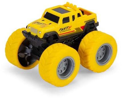 Dickie Toys - Monster Truck (1 Auto) - kleines Spielzeugauto für Kinder ab 3 Jahre mit Friktionsantrieb und Gummireifen, zufällige Auswahl aus 3 Farben, je 8,5 cm
