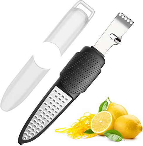 Pisol Zestenreißer Käsereibe Zitronenreibe, Parmesanreibe Zitronen Zester Küchenreibe Hobel Reibe Orangenschäle Citrus Peeling Messer Küche Gadgets Bar Zubehör