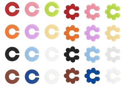 Aidqxbaoer 24 Stück Blumen und Kreisförmige Trinkglas Markierungen, Wine Glass Charms Tags, Bunte und Wiederverwendbare Getränkemarker für Weingläser, Champagner & Cocktails, Partyzubehör