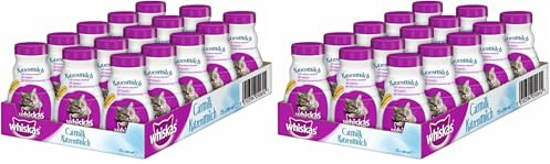 Whiskas Katzenmilch für Kätzchen ab 6 Wochen, 15 Flaschen, 15x200ml – Leckerer Snack für eine glückliche Katze, laktosereduziert und leicht verdaulich,3 l (2er Pack)
