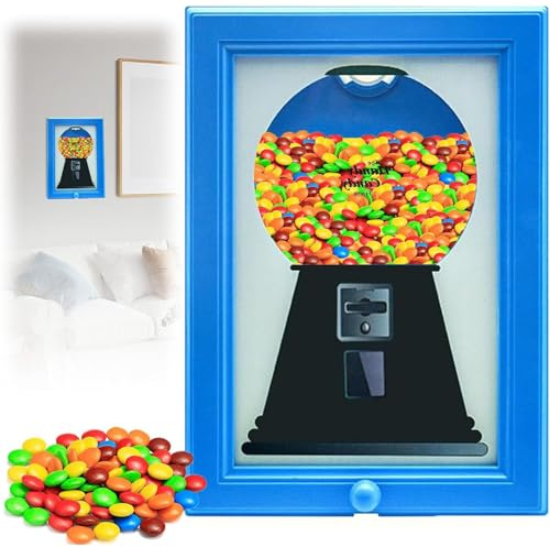 SüßIgkeiten Spender Rahmen, Praktischer Bonbonrahmen,SüßIgkeiten Automat,Schnelle SüßIgkeitenverteilung, Ideal Als Geburtstags- Und Feiertagsgeschenk, Halloween Dekoration FüR InnenräUme (Blau)