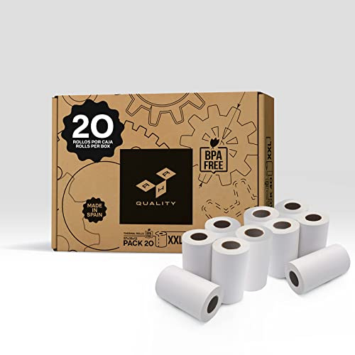 AHR Quality - Premium EC Cash Thermorollen 57 mm x 15 m x 12mm - BPA-Frei, Thermopapier Kassenrollen, Bonrollen für Bankomat POS-Terminal 57mm, Kassen-Drucker 57mmx35mmx12mm (Pack 20)