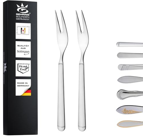 SOLINGEN| Gehring Aufschnittgabel 2er Set, Vorlegegabel, Serviergabel, aus Edelstahl 18/10 | Made in Germany