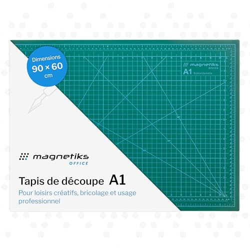magnetiks Schneidematte DIN A1 Schneideunterlage - selbstheilend doppelseitig grün 90x60cm