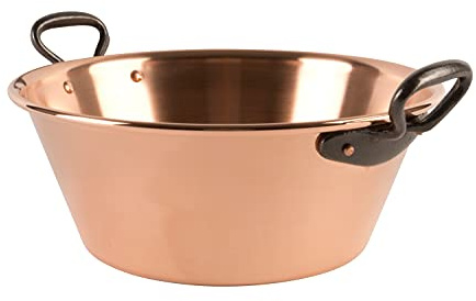 Cuisine Romefort | Kupfer Induktion Marmeladentopf Ø 26,5 cm, 3 Liter | Griffe aus Gusseisen | Kupfertopf zum Kochen von Marmelade | Induktionsfähig
