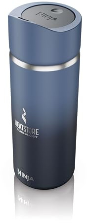 Ninja 400 ml Sip Perfect Trinkflasche für Heißgetränke, BPA-frei, spülmaschinenfest, Thermosflasche, Marineblau, DW1603EUUKNV
