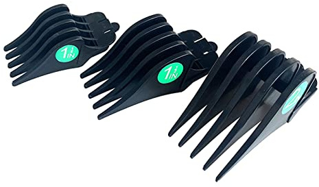 3 Stück Haarschneidekämme, 32 mm, 38 mm, 51 mm, Schneidschutz-Aufsatz, Schwarz