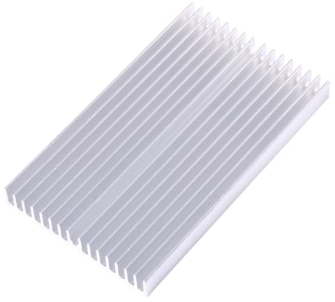 Kühlrippen 100x60x10mm DIY Kühlkörper Aluminium Gitterform Kühlkörperchip für IC-LED Leistungstransistor PC Computer Leistungsverstärker Spannungsregler