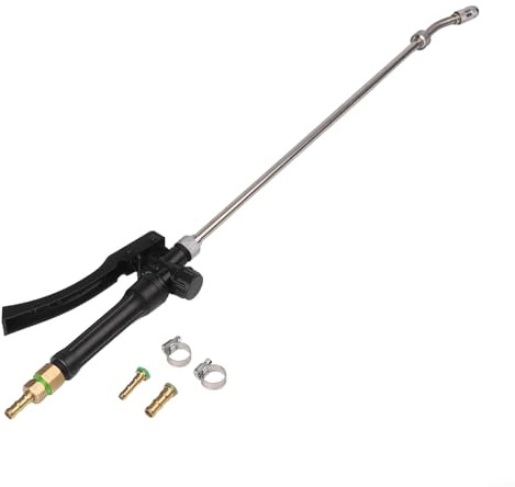 Edelstahl-Sprühstab, mit Verriegelungshebel, verstellbares Sprühmuster, Messingstangen, 73,7 cm Gartenschlauch-Aufsatz, für Autowaschanlage, Hochdruckreinigung (1 Set)