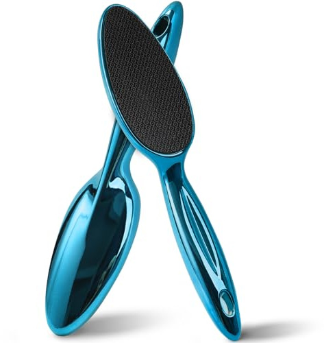 HovuuTuig Nano Glas Hornhautentferner – Sanfte Fußpflege mit Langgriff für nasse & trockene Füße | Schnelle Hornhautentfernung, ergonomisch & effizienter als Bimsstein (Blau)