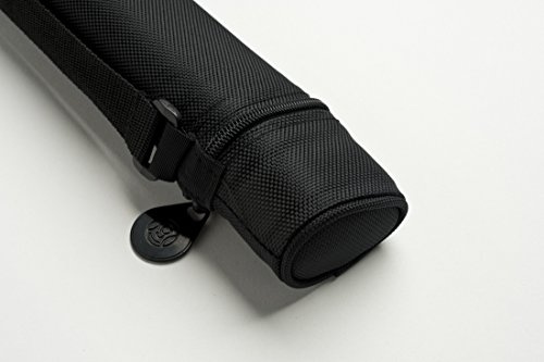 Cuel Sport Billard-Köcher in schwarz 1/1 für Pool-Billard-Queues, mit Schultergurt und Seitentasche für Billardzubehör