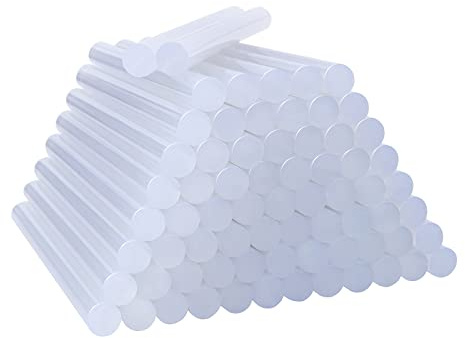 BEEWAY Heißklebesticks, 55 Stück 11mm x 100mm Transparente Klebesticks Schnelltrocknend für Heißklebepistole, Schmelzklebesticks A+, SGS Genehmigt