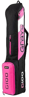 Grays Hockey G100 Stickbag – AW24, Schwarz/Rosa/Weiß, M