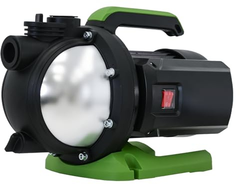 TRUTZHOLM Gartenpumpe Edelstahl 800 W 3200 l/h Förderhöhe 44 m Ansaughöhe 8 m Förderdruck max. 4,4 bar 1 Anschluss Jetpumpe Saugpumpe zur Gartenbewässerung inkl. Handgriff und stabilem Pumpenfuß