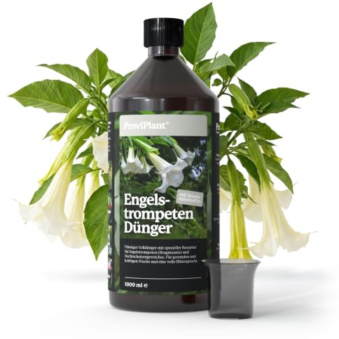 ProviPlant Engelstrompeten Flüssigdünger – Für Brugmansia & Blühpflanzen – 1 Liter Konzentrat für bis zu 200 Liter Gießwasser – Für Balkon, Terrasse & Garten – Made in Germany