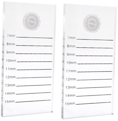 2 Stück Transparente Acryl Wimpernfliese für Wimpernverlängerung | Glatte Kanten, Wiederverwendbar, für Einzelanwendung zu Hause, als Zubehör für Präzises Arbeiten
