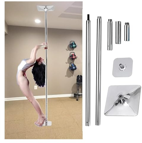 Pole Dance Stange Abnehmbares Fitness-Stangen-Set for Heimtraining, Club, Party, Kneipe, rotierende statische Tanzstange, belastbar mit 200 kg(224CM-274CM(7.3ft-9ft))