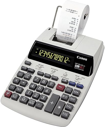 Canon MP120MG-ES druckender Tischrechner, 12-stellig, zweifarbiges Display 2289C001 Weiß