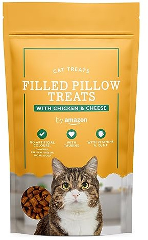 by Amazon - Katzen-Leckerlis - Taschenkissen mit Huhn & Käse, 70 g