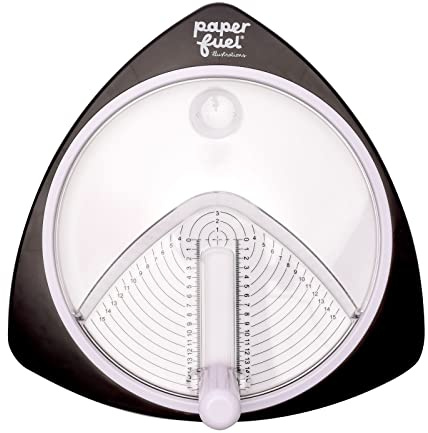 Vaessen Creative PF102002 Paperfuel 15cm Kreisschneider mit 3 Ersatzklingen, Schwarz, 22cm x 22 cm