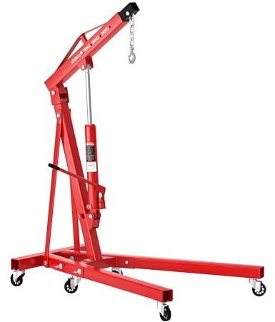 Werkstattkran klappbar für Lasten bis 1000 kg Hubarm 857-1133 mm Lastkran Motorkran Motorheber Schwerlastkran