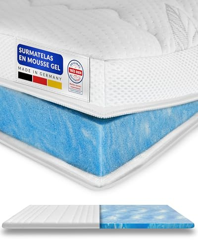 Premium Gelschaum-Topper 80x190cm mit RG 50 - Hochwertiger Lyocell-Bezug - Antirutschfunktion - Umlaufendes Klimaband - Qualität Made in Germany - Gel-Topper 80 x 190