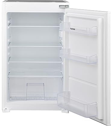 TELEFUNKEN EK88S134E Einbaukühlschrank ohne Gefrierfach | 88cm Nische | Schlepptür-Technik | 126 Liter Nutzinhalt | Temperaturregelung | Weiß