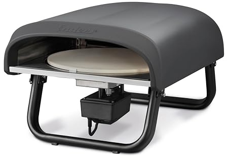 Enders® Pizzaofen PACO™ Rotate, Pizzastein rund, Thermometer, Pizza, Edelstahlbrenner, 4kW, Cordierit-Pizzastein 30,5cm, rotierend, stufenlos regulierbarer Edelstahlbrenner #31316