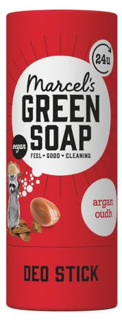 Marcel's Green Soap - Deodorant Stick - Argan & Oudh - 24 Stunden Frische - Vegan - 40 gr