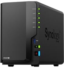 Synology DS225+ 2-Bay Diskstation NAS (Intel Celeron J4125 4-Core 2.0 GHz 2GB DDR4 RAM 2xRJ-45 1GbE LAN-Port)