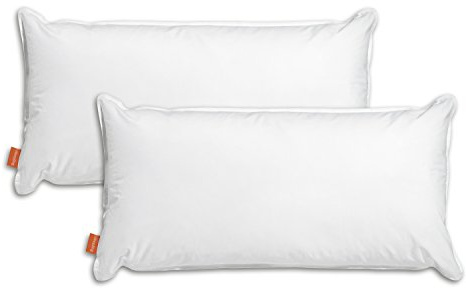 sleepling 2er Set Orthopädisches Wasserkissen 40x80 cm, Kopfkissen mit anpassbarer Füllmenge, Wasserkopfkissen, Kissen 40 x 80 cm, Nackenstützkissen, 100% Baumwolle, Made in EU, Waschbar bis 40 Grad
