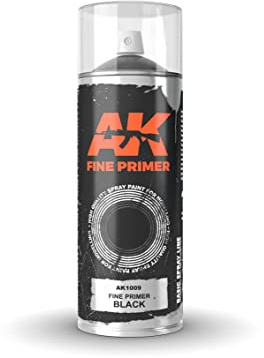 AK SPRAY AK1009 Fine Primer Black (400ml) (2 nozzles)