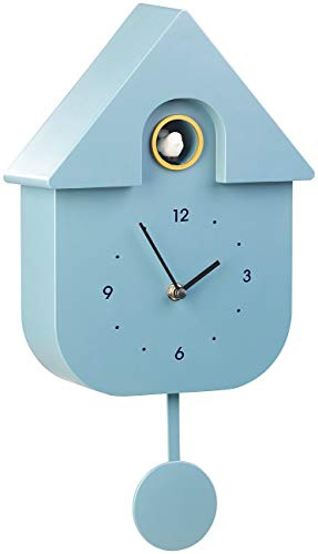 St. Leonhard Kuckucksuhr modern: Moderne Quarz-Kuckucksuhr mit Vogelstimme und Nachtruhe-Automatik (Kinder, Pendeluhr modern, Vogel)