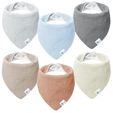lulumoon Lätzchen Baby Dreieckstuch Baby Musselin Halstuch Baby für Junge und Mädchen