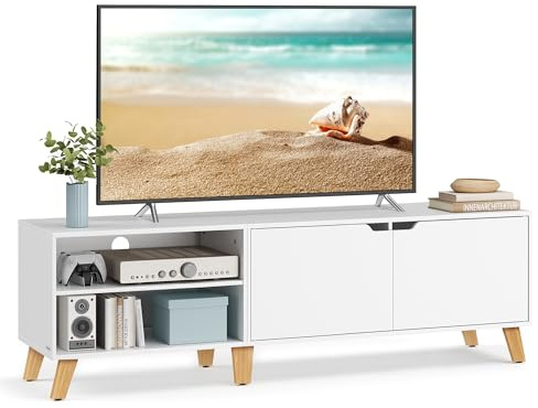 VASAGLE TV-Schrank, 160 cm lang, für Fernseher bis zu 65 Zoll, mit 2 Türen