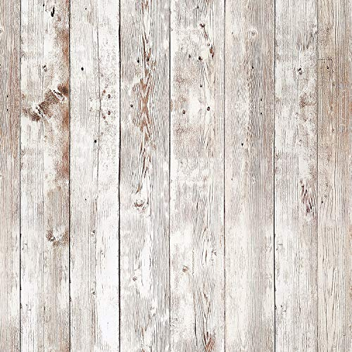Livelynine 45CMx7M Holztapete Selbstklebende Tapete Holzoptik Klebe Tapete Vintage Shabby Chic Dekorfolie für Küche Türen Möbel Wände Schlafzimmer Wohnzimmer Flur Küchentapeten Landhausstil Muster