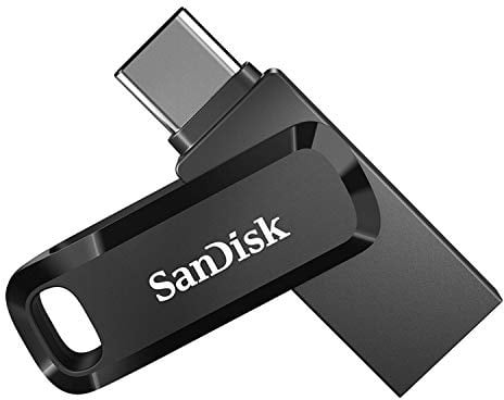 SANDISK Ultra Dual Drive Go USB Type-C & Type- A, 64 GB (Android Smartphone Speicher, USB Type-C & Type-A-Anschluss, 300 MB/s Lesegeschwindigkeit, Nutzung als Schlüsselanhänger möglich) Schwarz