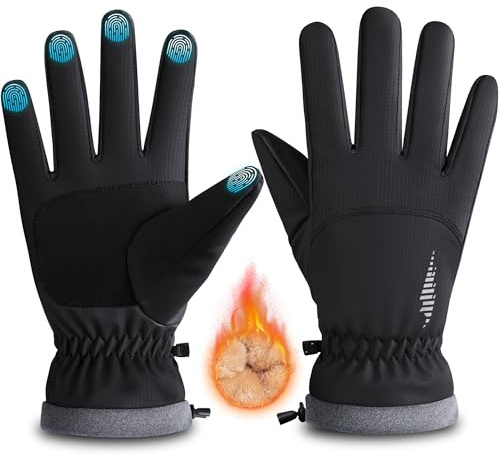 rivmount Winterhandschuhe Thermo-Handschuhe Warme Touchscreen Skihandschuhe | Fahrradhandschuhe Anti-Rutsch Winddicht Wasserdicht Handschuhe für Laufen Skifahren Wandern Radfahren Motorrad Herren Damen