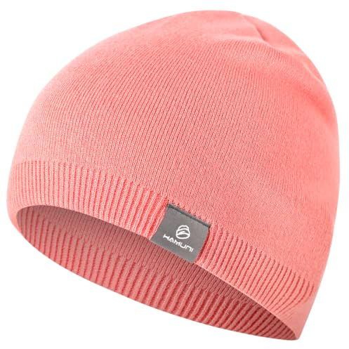 YANIKY Strickmütze Damen Thermo Winter Mütze Herren Beanie Mütze Weich Sportmütze Atmungsaktiv Wintermütze für Herren und Damen (Rosa)