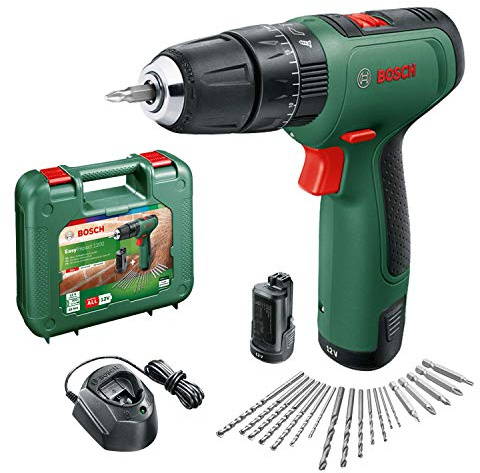 Bosch Akku Bohrschrauber EasyImpact 1200 (2x Akkus, 12 Volt System, 19tlg. Zubehör-Set, im Koffer)