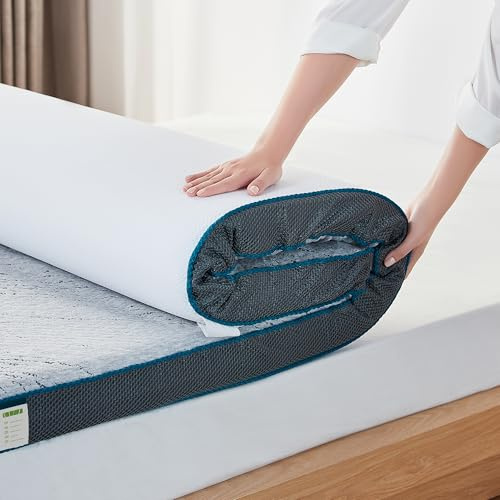 LINSY HOME Matratzentopper Gel Topper 180x200cm,7,5cm Höhe Topper aus Gel-und Bambuskohle-Infused Memory Foam, H2/H3 Härte Gel Matratzentopper, mit Waschbarer