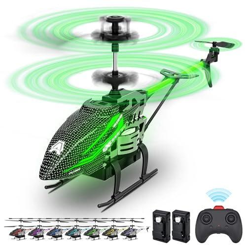 BuzzoXerex RC Hubschrauber, 2.4G Hubschrauber Ferngesteuert Spielzeug, Indoor Rc Helikopter Flugzeug mit LED-Licht, 3.5 Kanal, Gyro und Feste Höhe, Geschenk Kinder Erwachsene