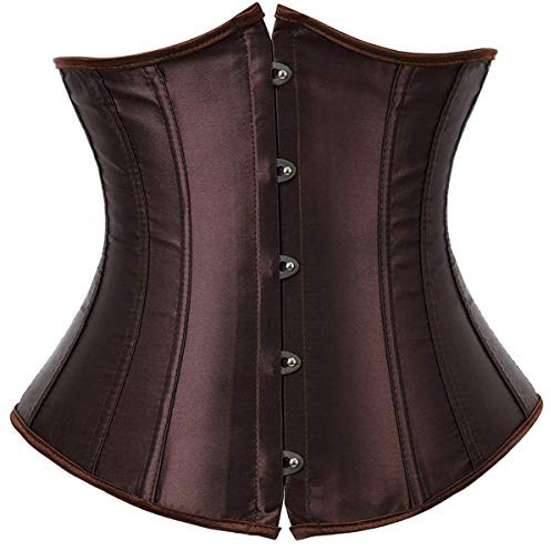 Jutrisujo Unterbrust Korsett Damen Corsage Halbbrust Top Gothic Elegant Burlesque Vintage