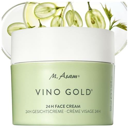 M. Asam Vino Gold 24h Gesichtscreme (100 ml) | 24h Tages- & Nachtcreme gegen Linien & Fältchen, Schutz vor vorzeitiger Hautalterung, Gesichtspflege