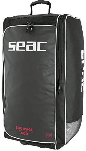 SEAC Equipage 500, Trolley für Unterwasserausrüstung, 85 x 40 x 35 cm, Unisex für Erwachsene, Schwarz, 130 l