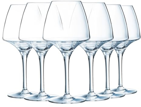 Chef&Sommelier, Weingläser, Open Up, 32 cl, 6er Set | Ultrafestes Krysta-Kristallglas, Weinkelche mit Stiel für die Verkostung, spülmaschinenfest, dauerhafter Glanz