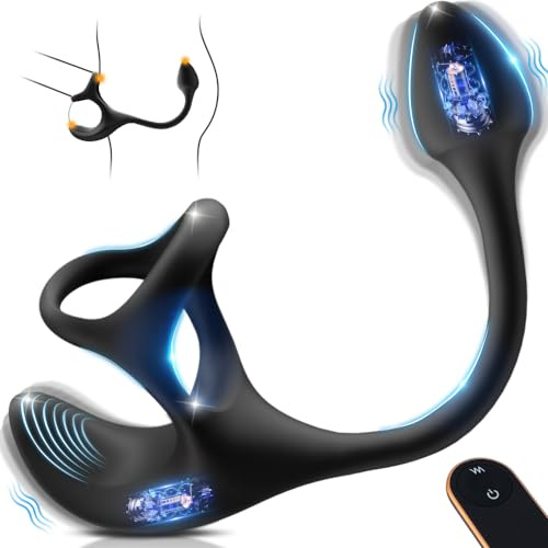 Anal Vibrator Prostata Stimulation Männer mit Penisring Sex Spielzeug für die männer Anal Dildo Analplug Analvibratoren für Mann Anal Plug Vibratorensets für Männer mit 9 Vibrationsmodi Sex Toys