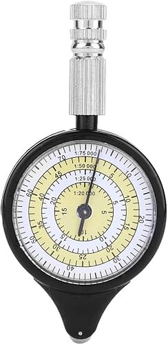 CYTGOUPER Mini Outdoor Kartenmesser, Präziser Messuhr und Kilometerstand Rechner für Camping, Wandern und Radfahren, Kurvimeter mit Metallrad für Entfernungsberechnung auf Karten